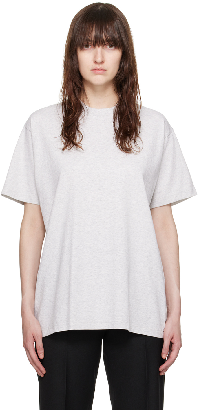 TOTÊME GRAY STRAIGHT T-SHIRT 