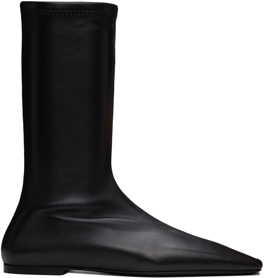 Shop Totême Black 'the Sock' Boots In Black 001