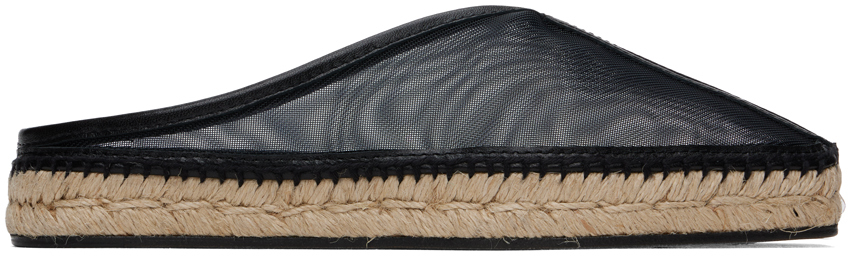 Shop Totême Black 'the Espadrille Slipper' Espadrilles In 001 Black