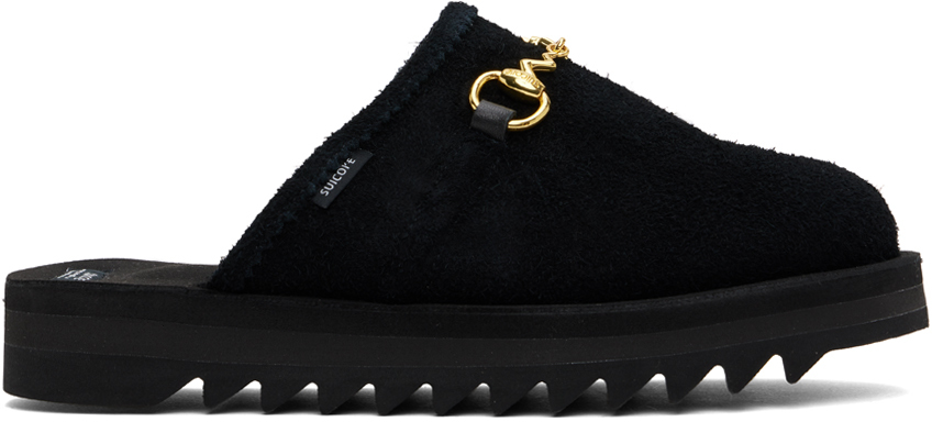 Shop Suicoke Black New Wave Bit Mules