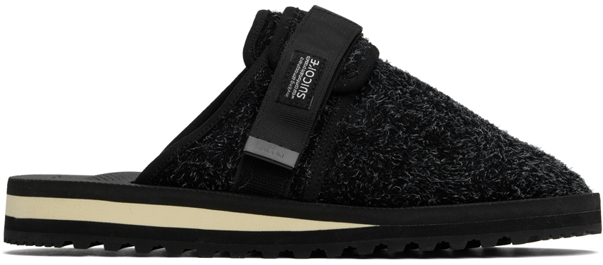 Shop Suicoke Black Zavo-hspdab Slippers