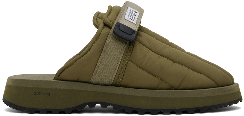 Khaki ZAVO-PUFFab Slippers