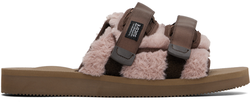 【関税込み】Suicoke ピンク&ブラウン MOTO-FURab サンダル Suicoke: ピンク&ブラウン MOTO-FURab サンダル | SSENSE 日本