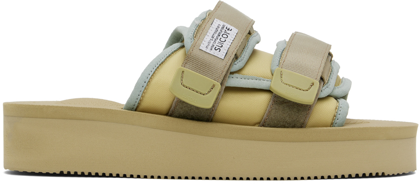 【関税込み】Suicoke トープ&ブルー MOTO-PO サンダル Suicokeのトープ&ブルー MOTO-PO サンダルがセール中