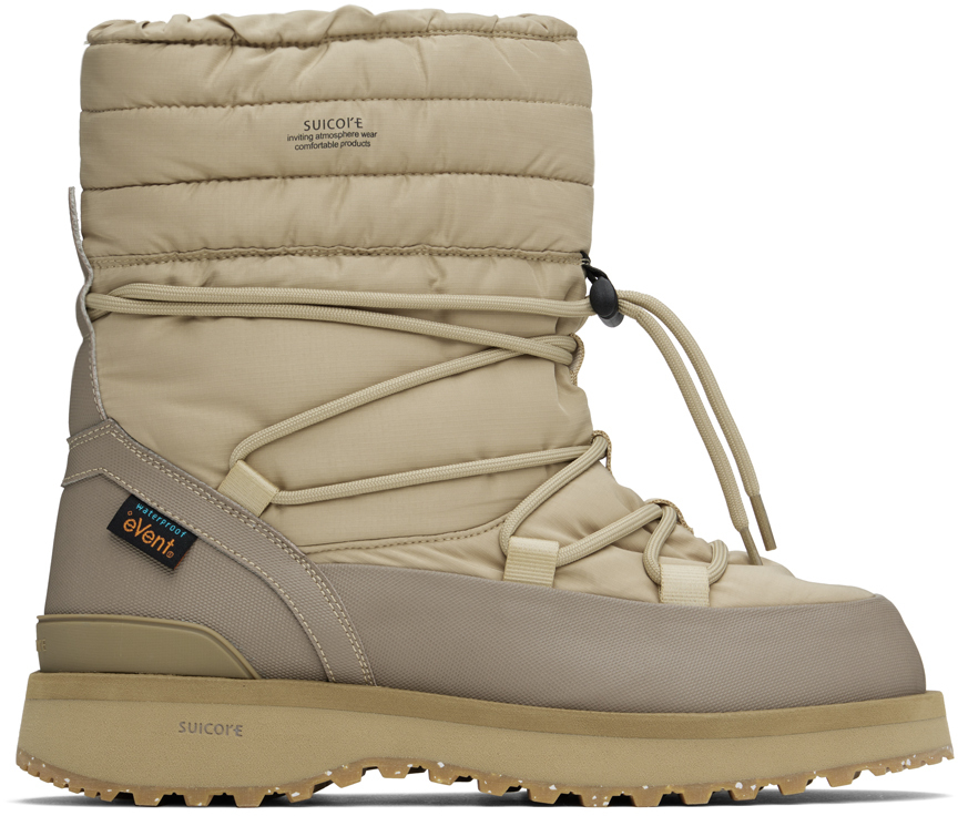 Shop Suicoke Beige Bower-trevab-hi-lace Boots