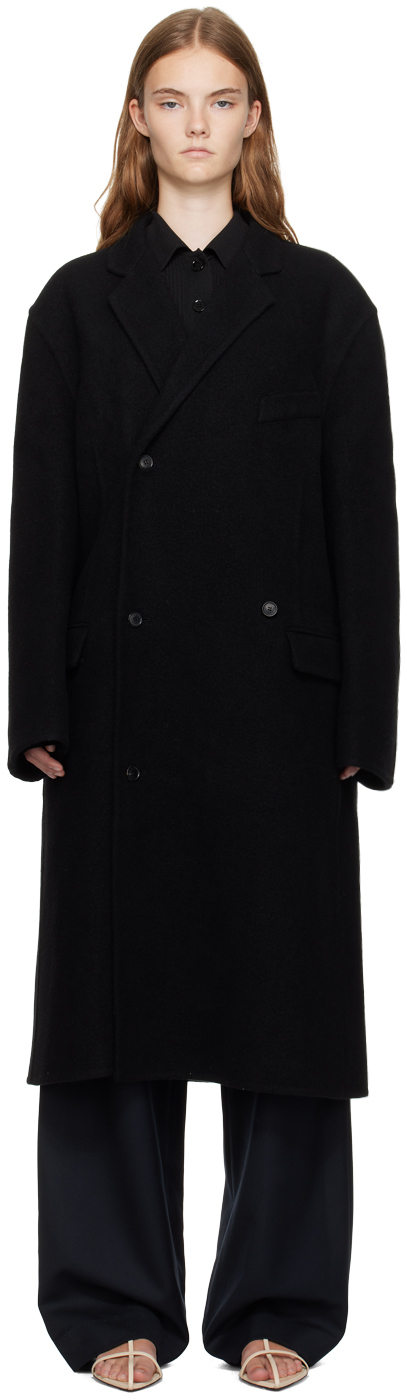 Black Handmade Wool Coat