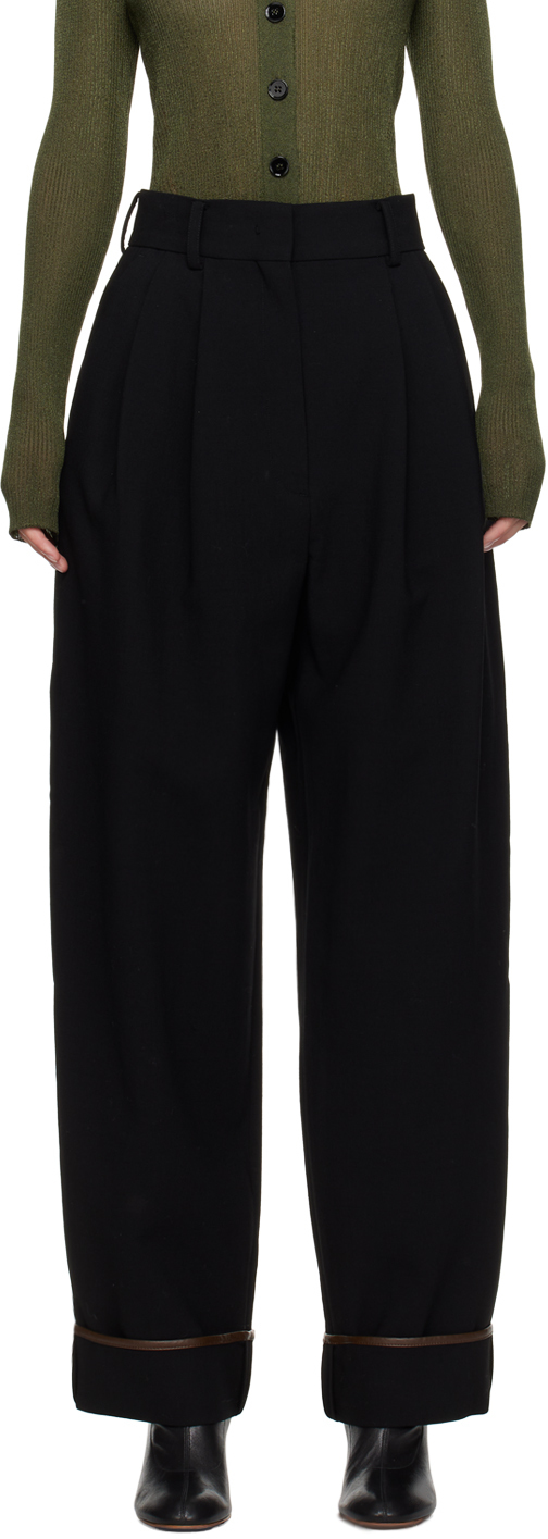 Black Pleated Trousers