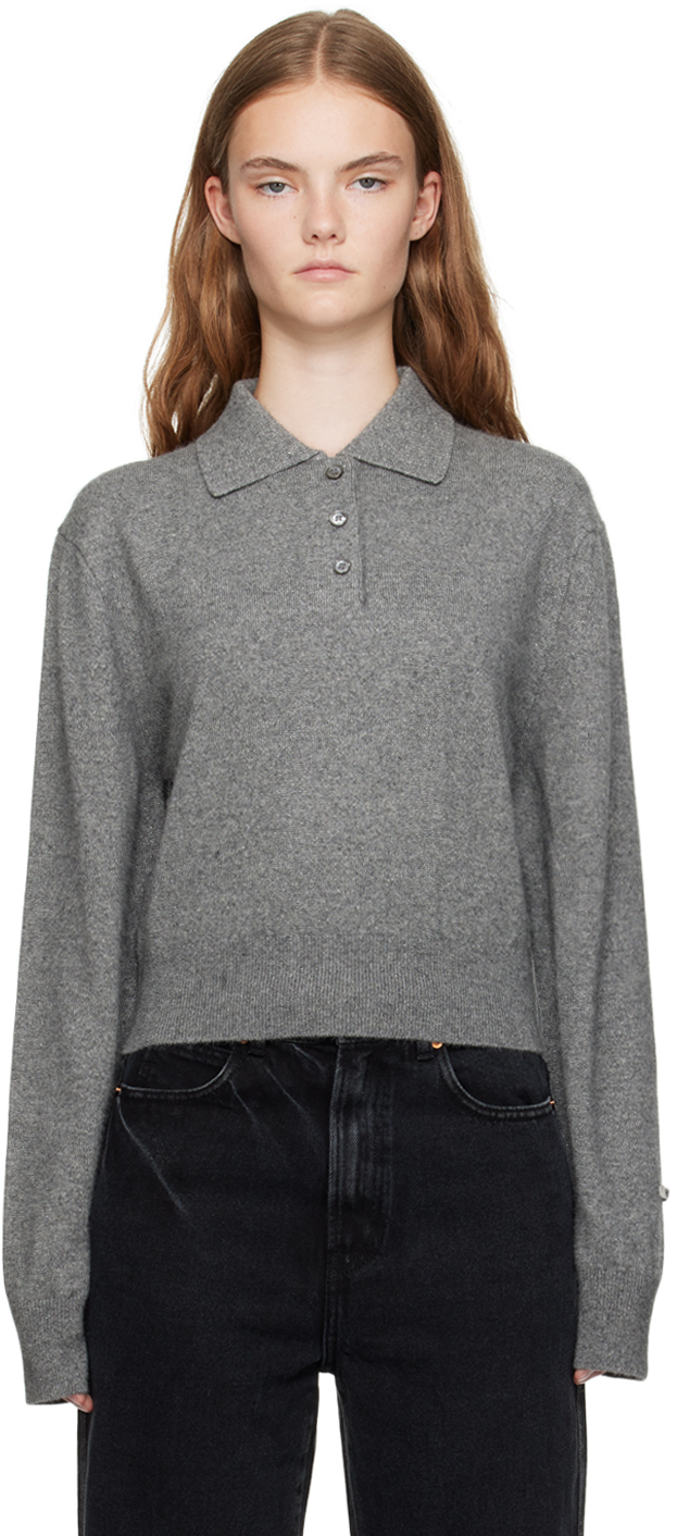 Gray Ophelia Shimmer Polo