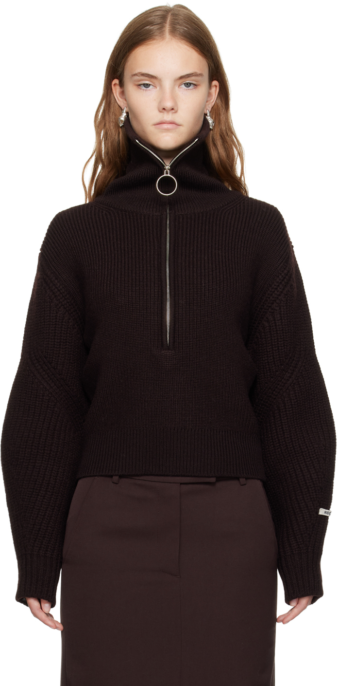 Brown Half-Zip Polo