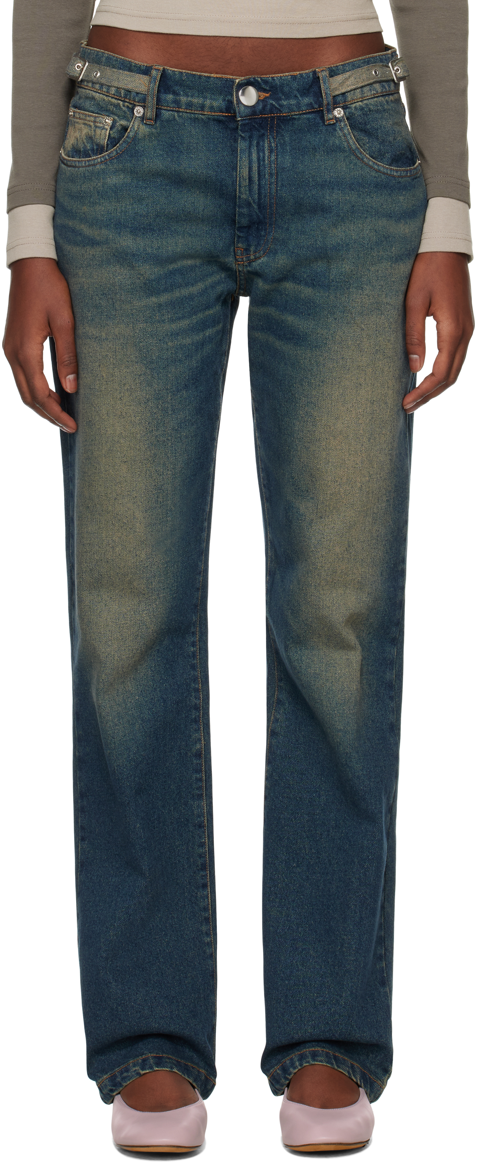 Shop Gimaguas Blue Manu Jeans