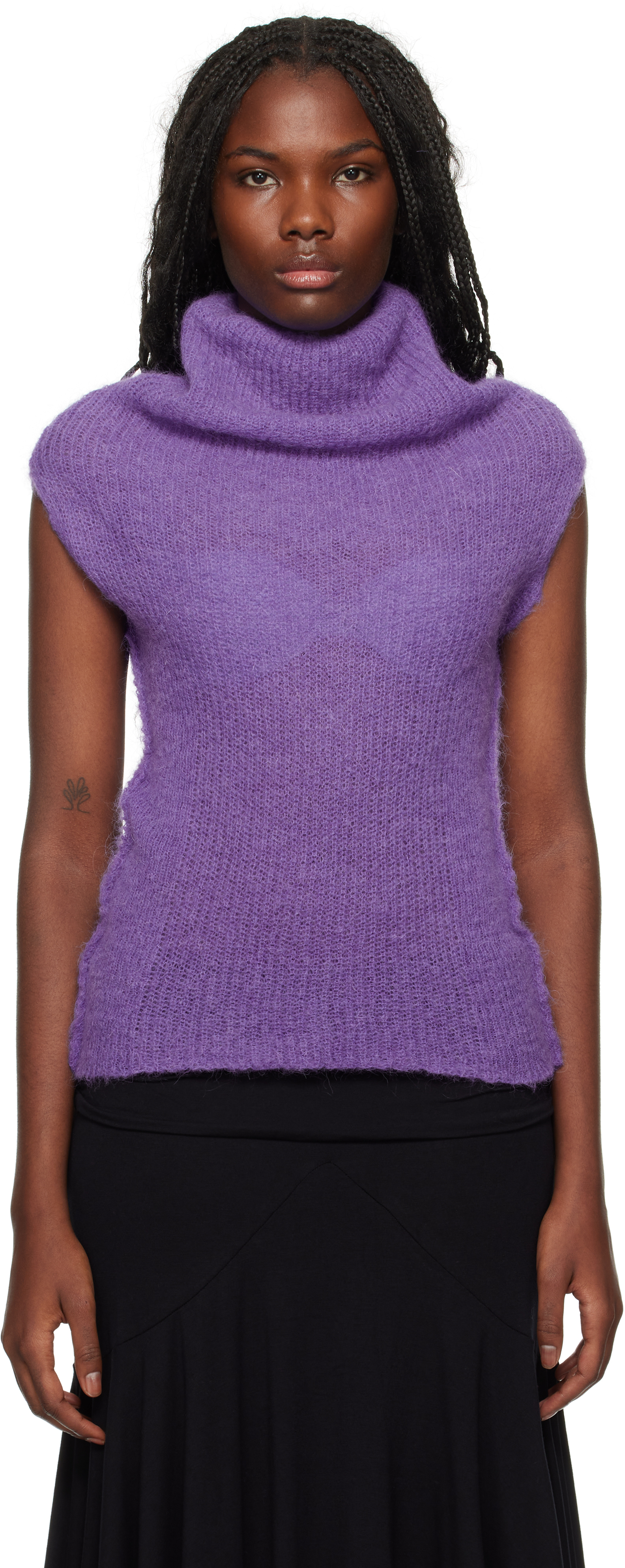 Shop Gimaguas Purple Fuzzy Sweater In Lilac