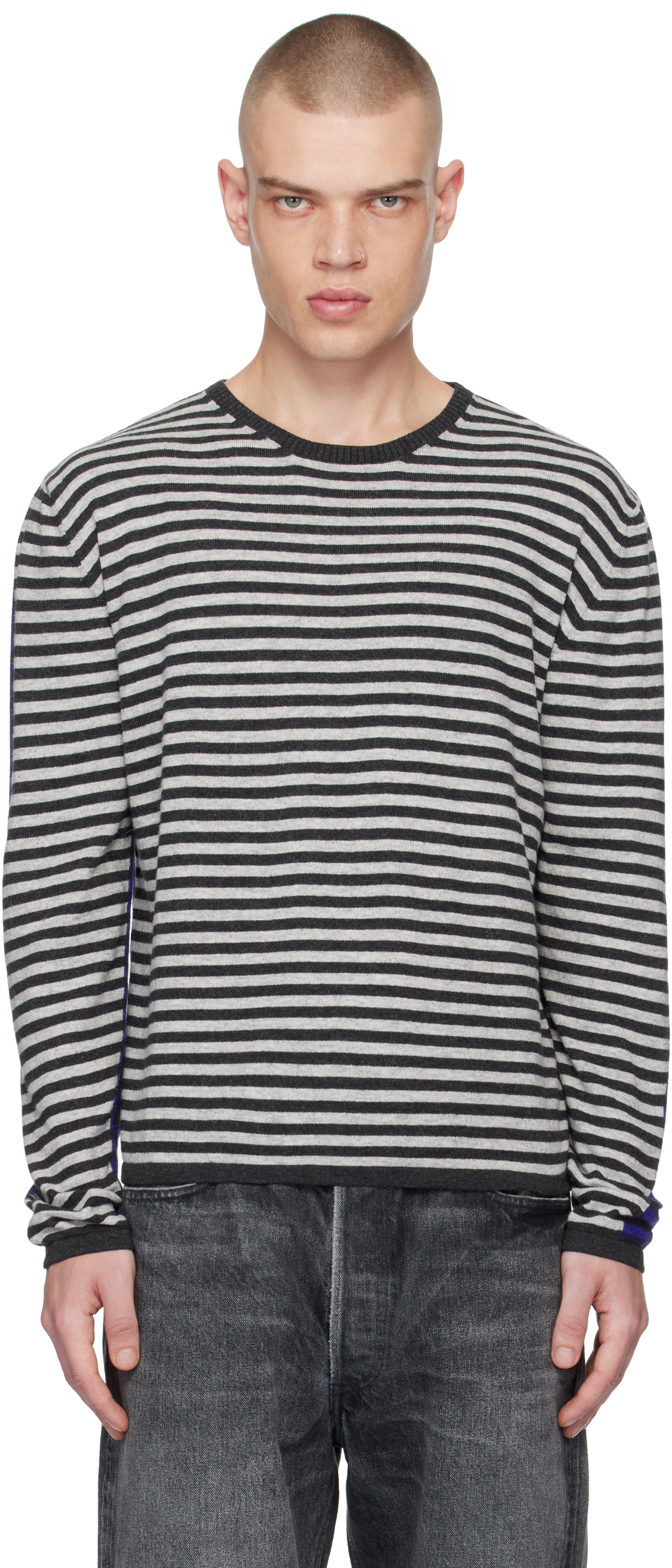 Gray & Black Boulder Stripe Sweater