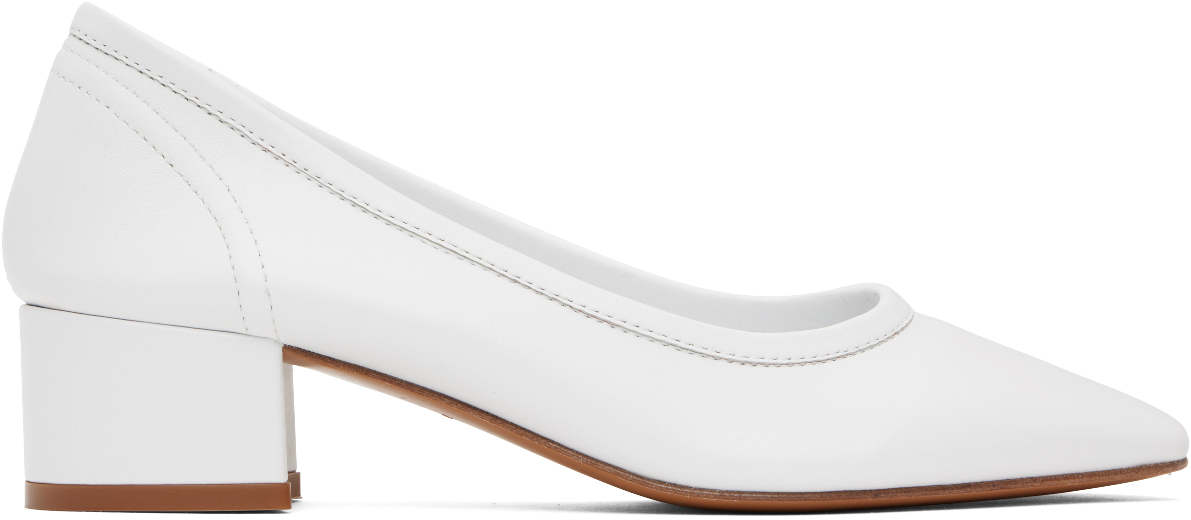 White Roberta Heels by Maryam Nassir Zadeh on Sale White Roberta Heels by Maryam Nassir Zadeh on Sale