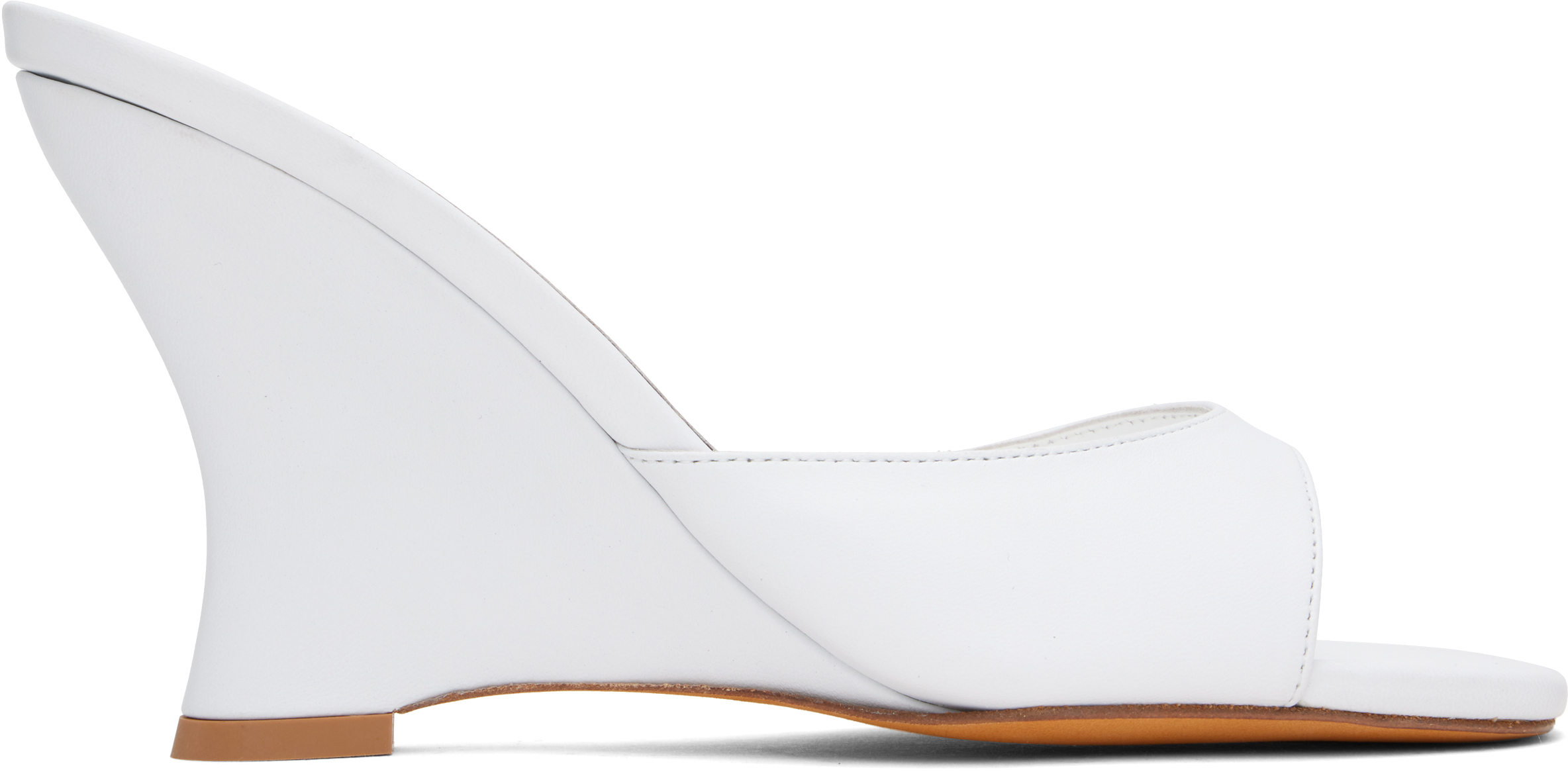 Shop Maryam Nassir Zadeh White Lido Wedge Heeled Sandals In 029 White Calf