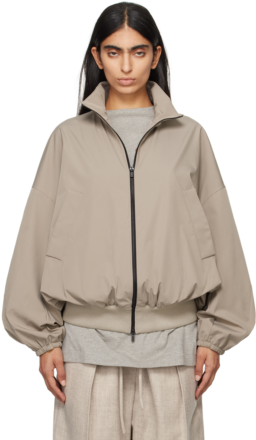 フィアオブゴッド Fear of God High Neck Vented Track Jacket Gray Nylon Vented Track Jacket by Fear of God on Sale