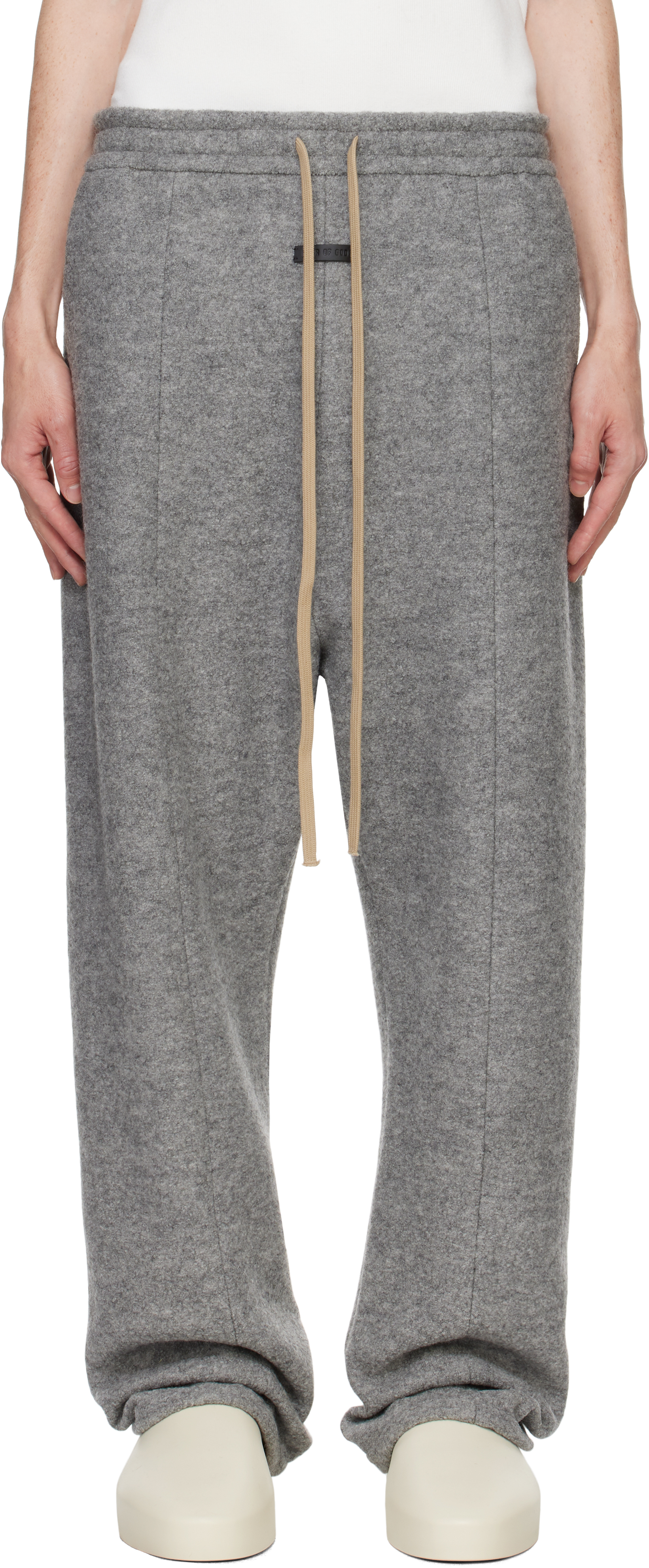 Gray Boiled Wool Forum Lounge Pants