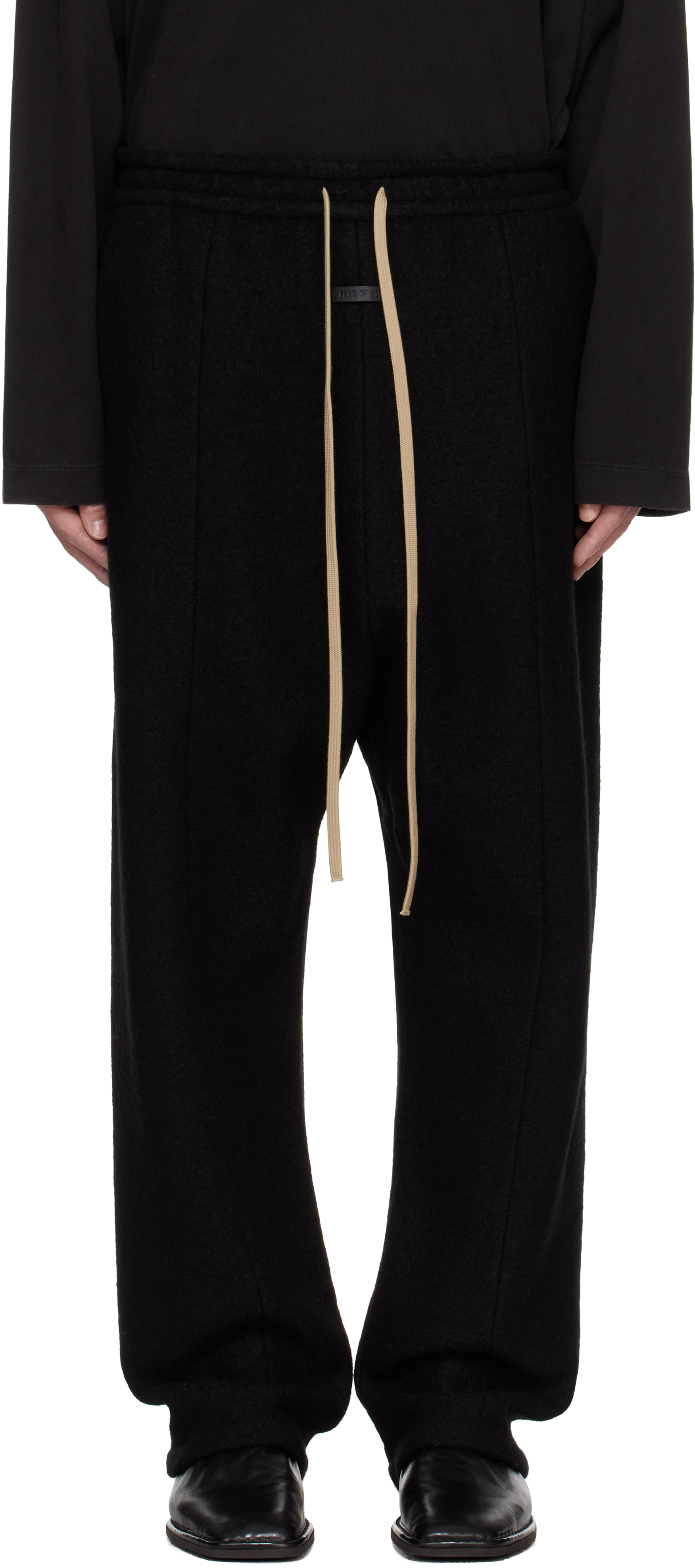 Gray Boiled Wool Forum Lounge Pants