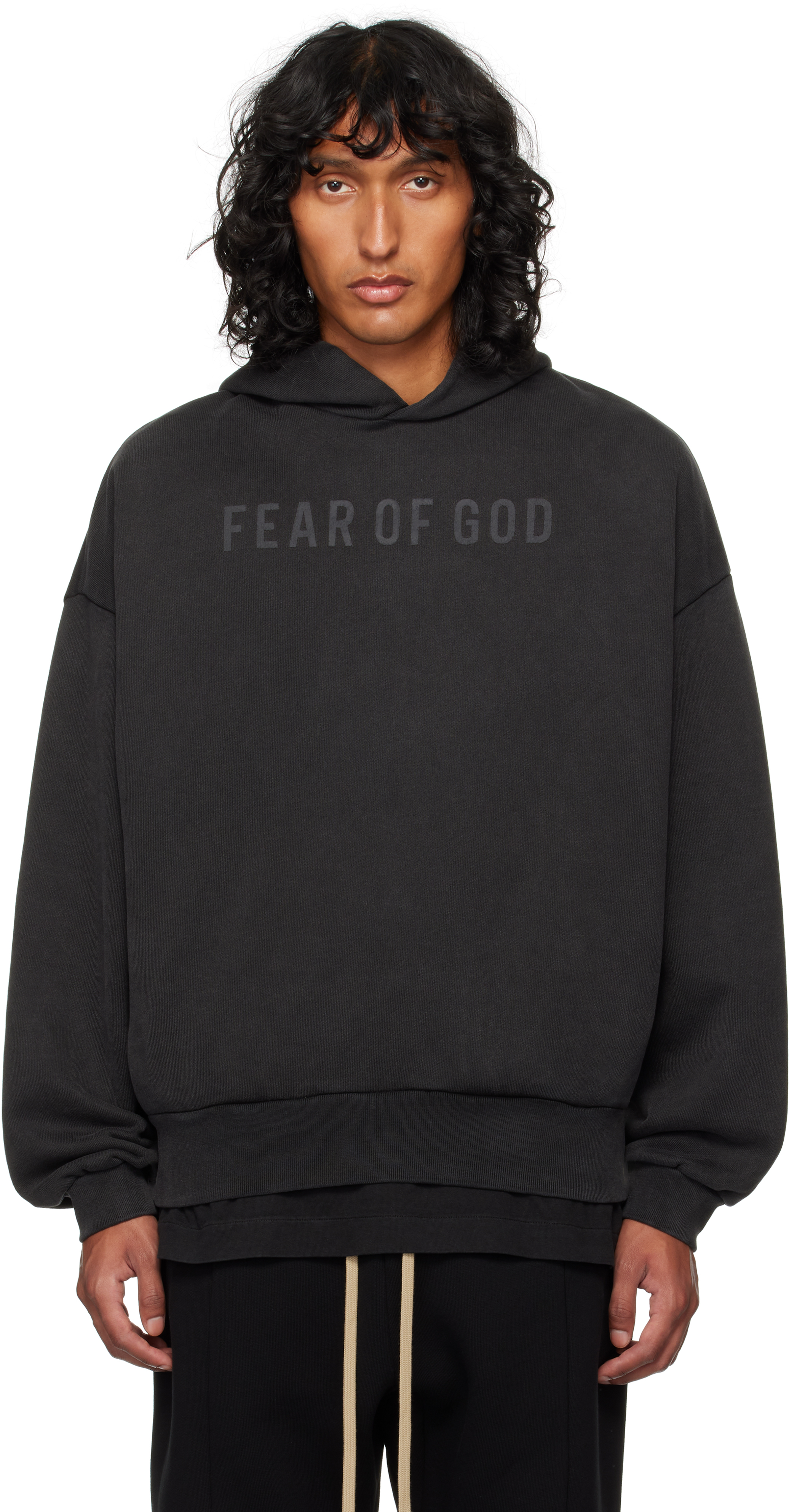 Black French Terry 'Fear of God' Hoodie