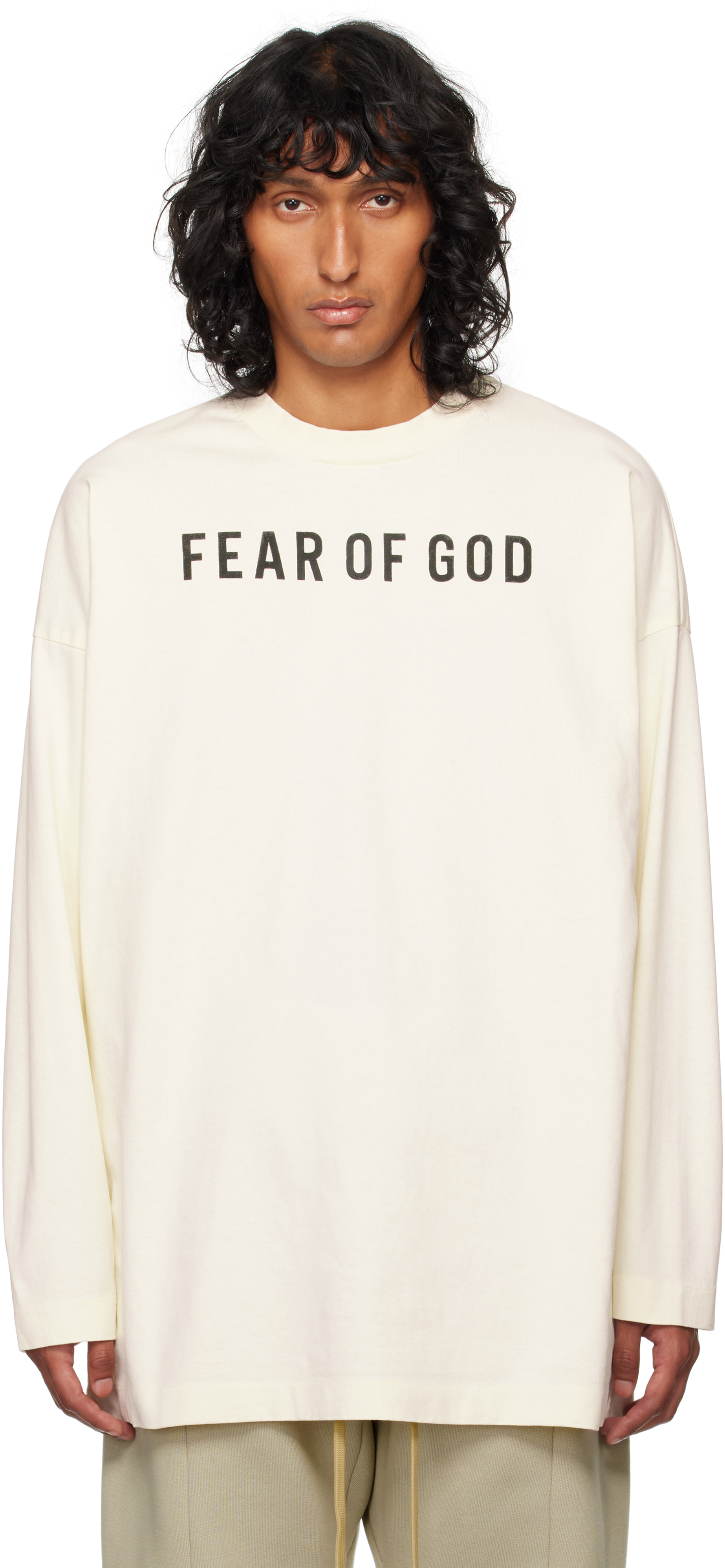 注目の的【FEAR OF GOD】Long Sleeve Thunderbird Logo T-Shirt Fear of God Thunderbird Long Sleeve Tee | Fear of God