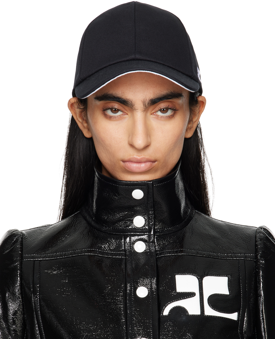 Courrèges Black Signature AC Cotton Cap