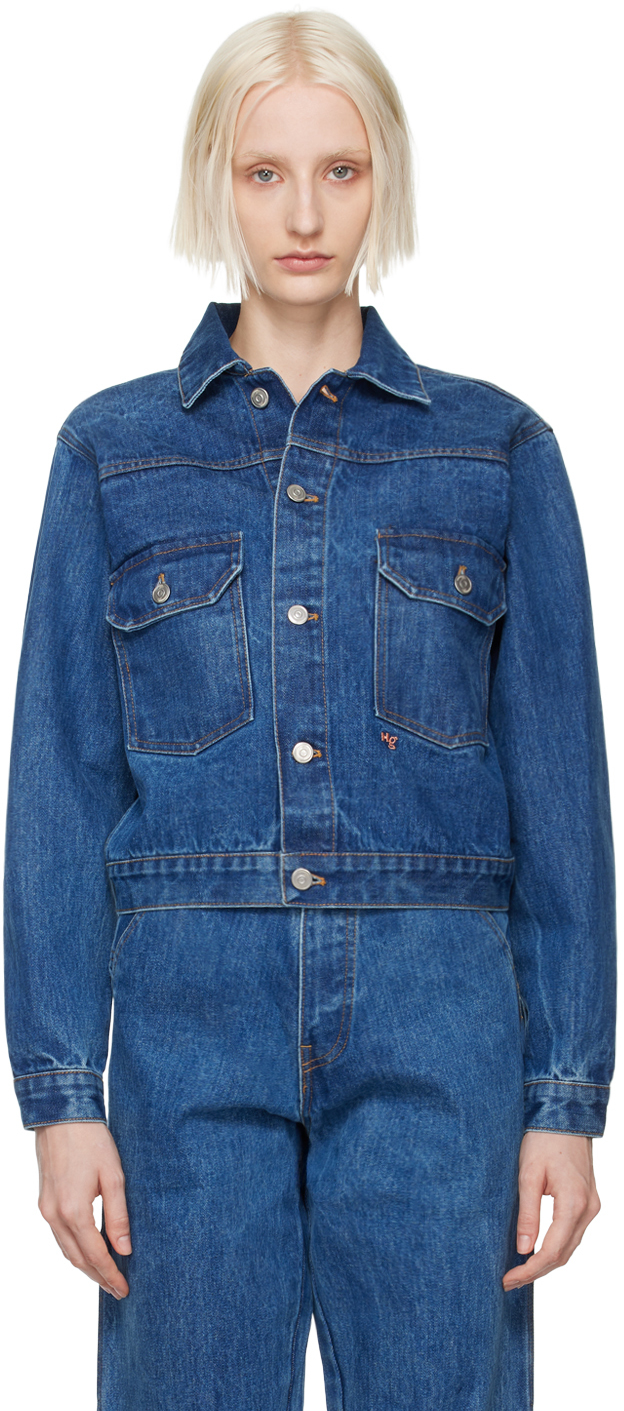 Shop Hommegirls Blue Workwear Denim Jacket