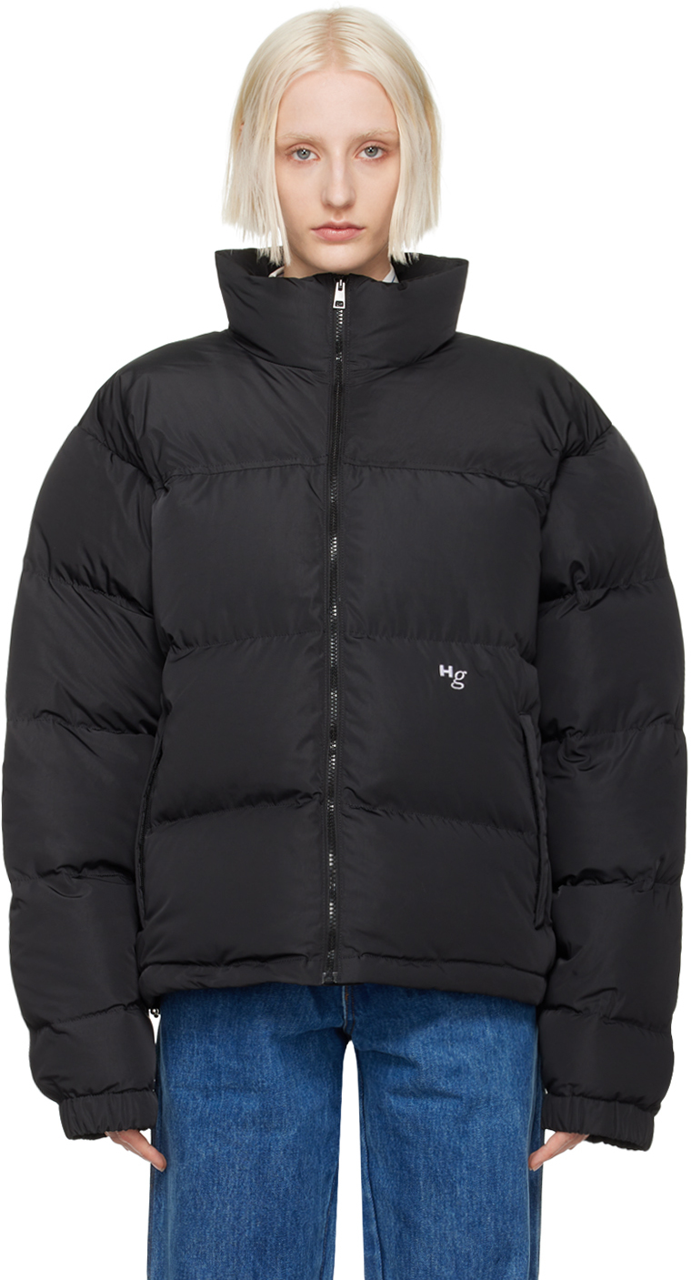 Gray Quilted Down Jacket