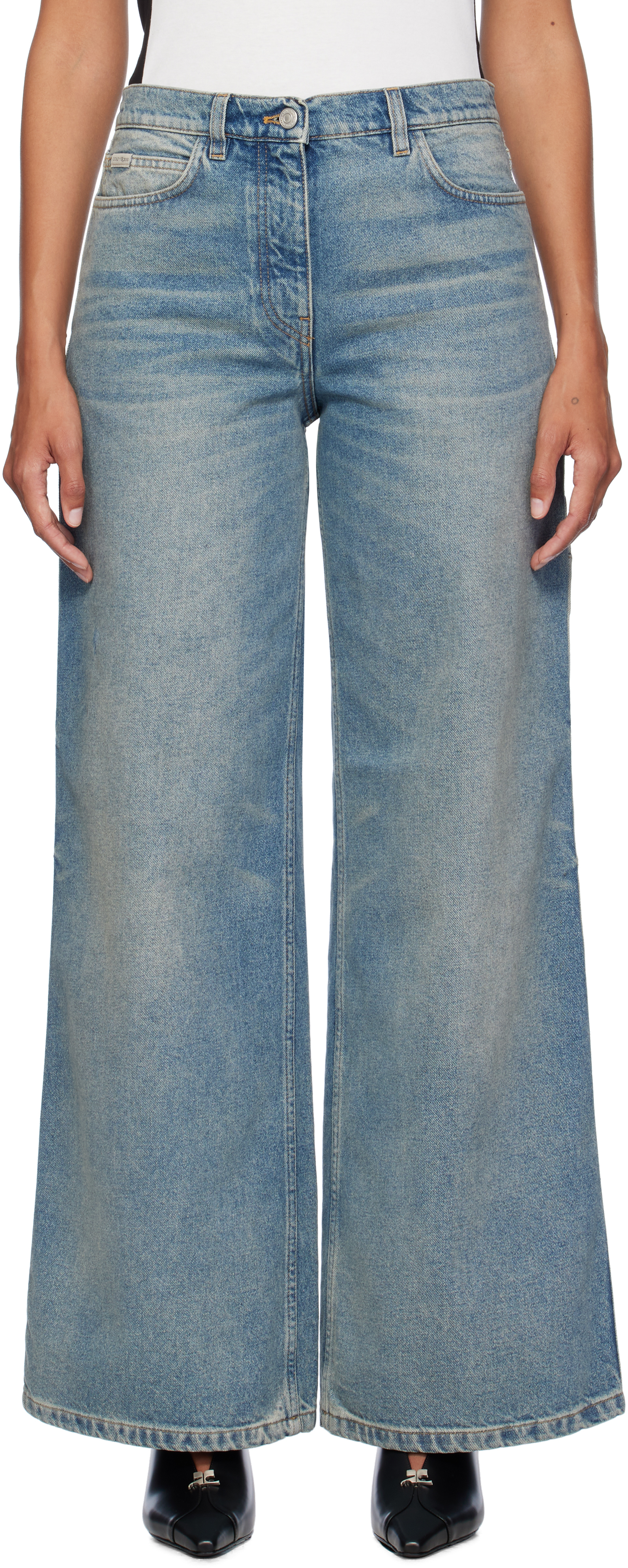 Courrèges Blue Hammer Baggy Jeans