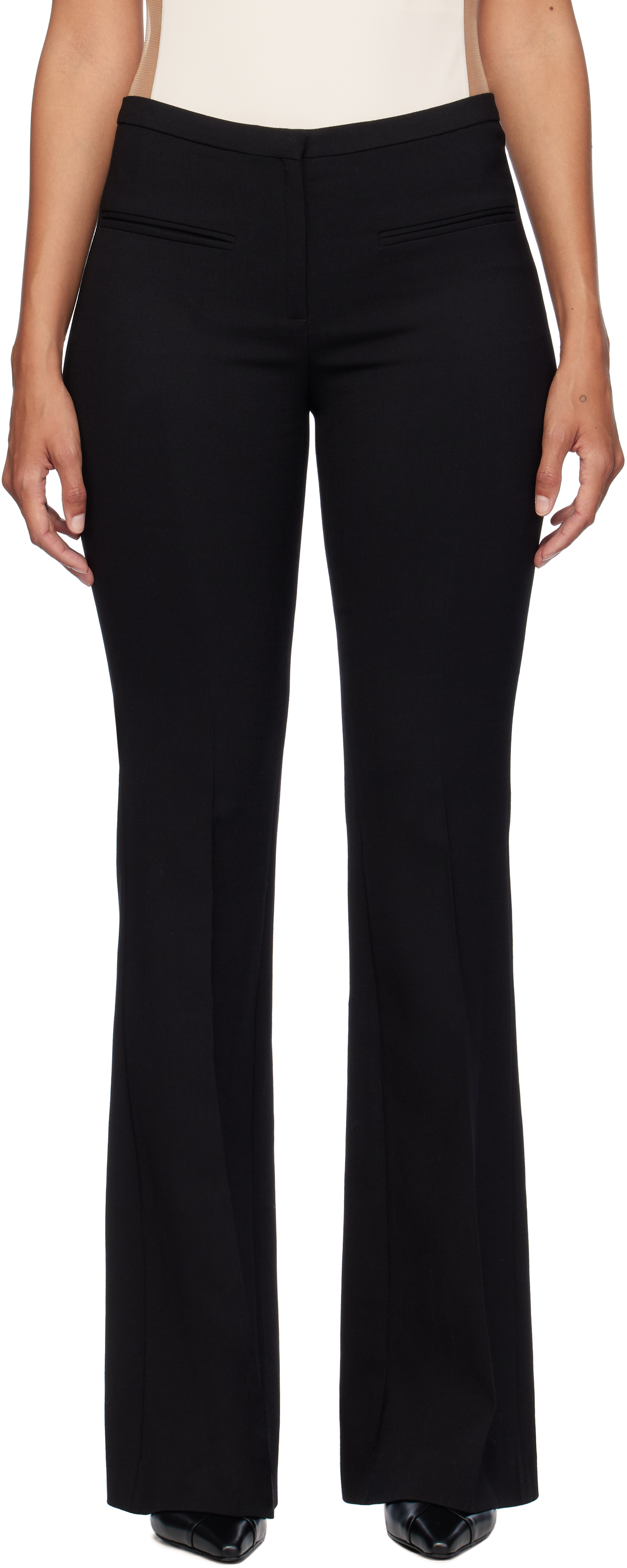 Courrèges Black Heritage Stretch Wool Trousers