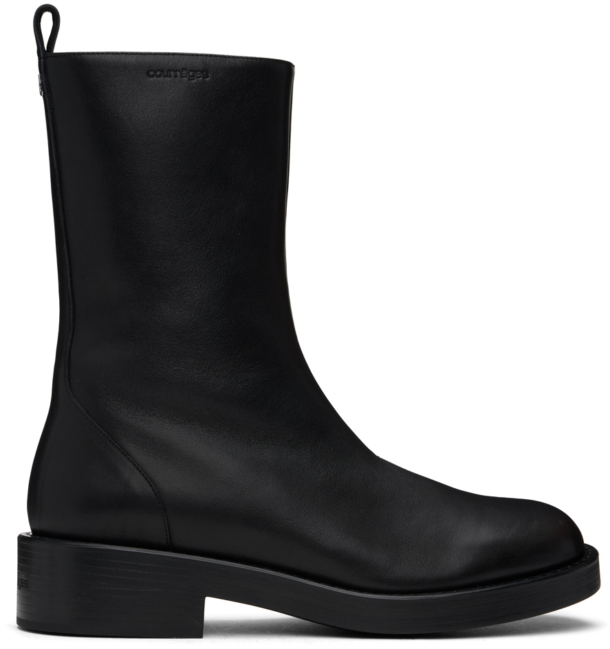 Courrèges Black Rider Leather Boots