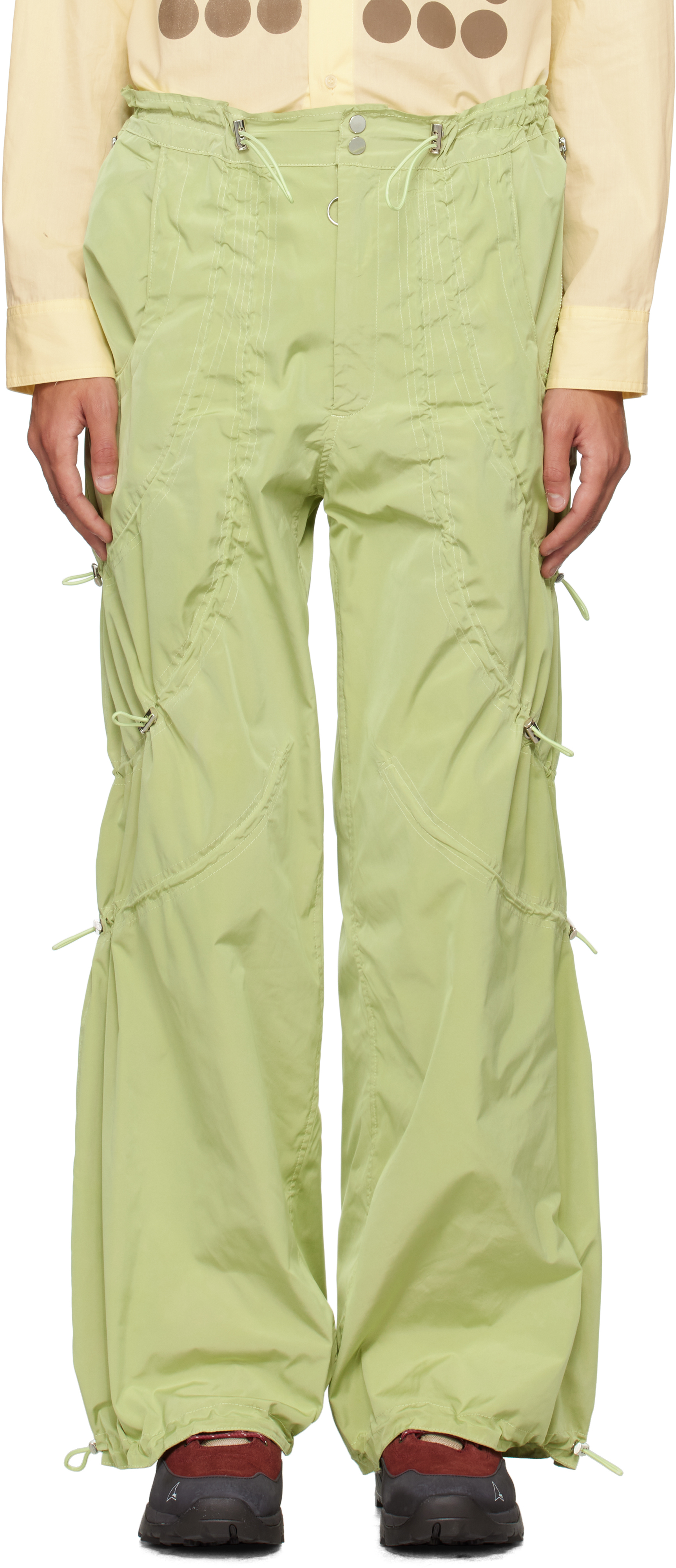 Green Adjustable Fit Cord Trousers