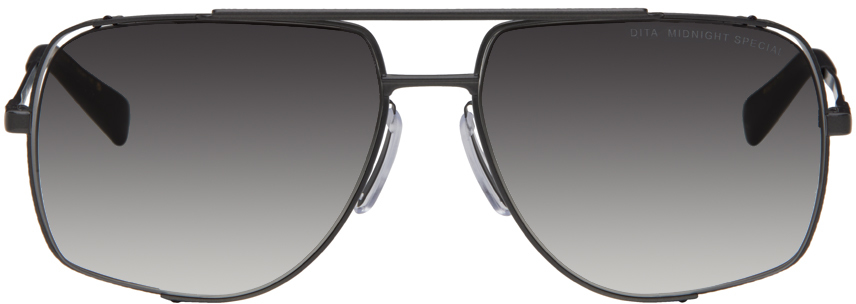 Shop Dita Gray Midnight Special Sunglasses In Black Iron