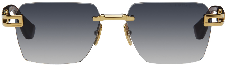 Shop Dita Gold Meta-evo One Sunglasses In Gold - Sienna Blaze