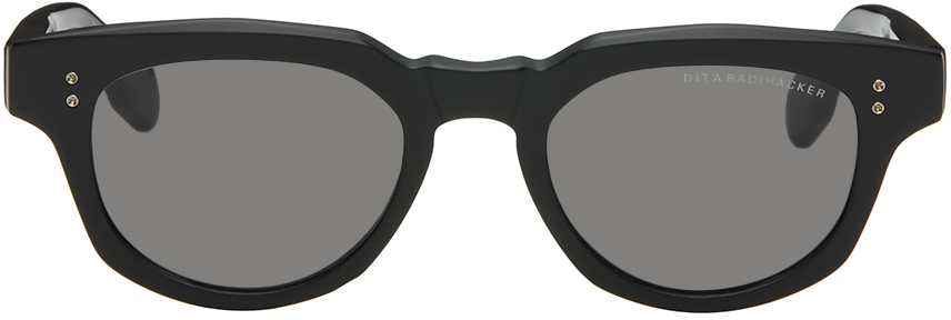 Shop Dita Black Radihacker Sunglasses In Matte Black