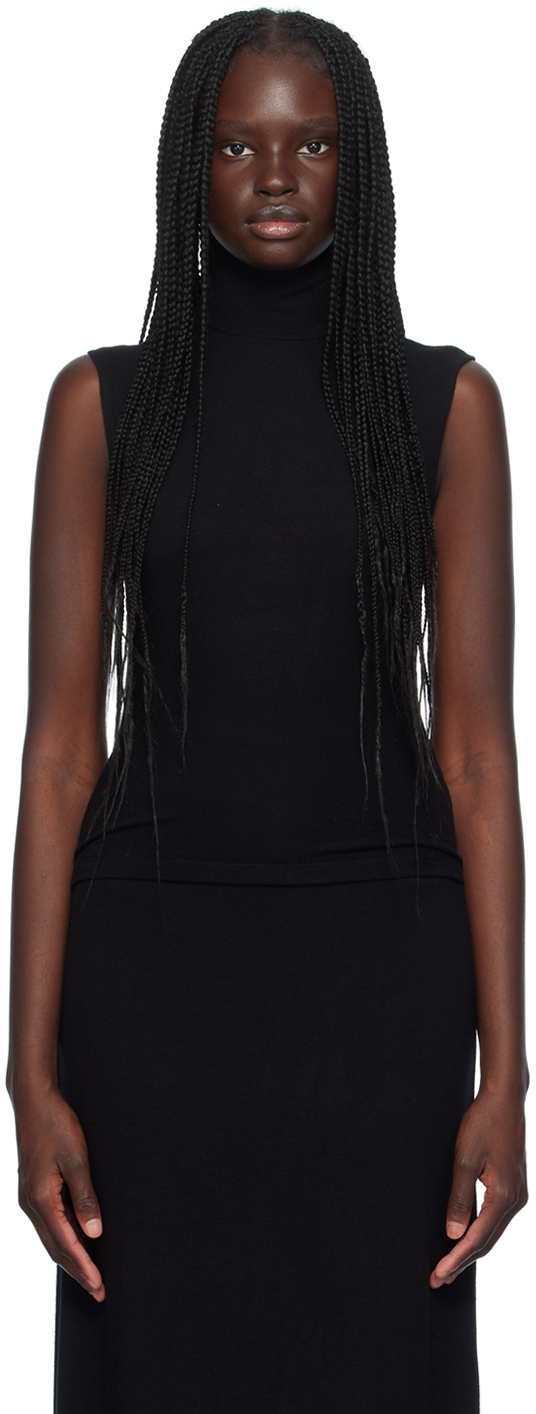 Black Lauren Sleeveless Turtleneck