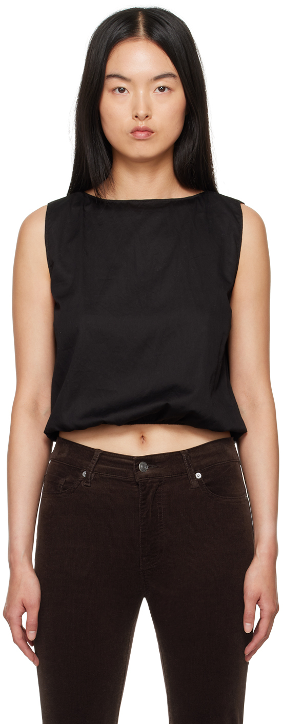 Shop Leset Black Yoko Bateau Blouse