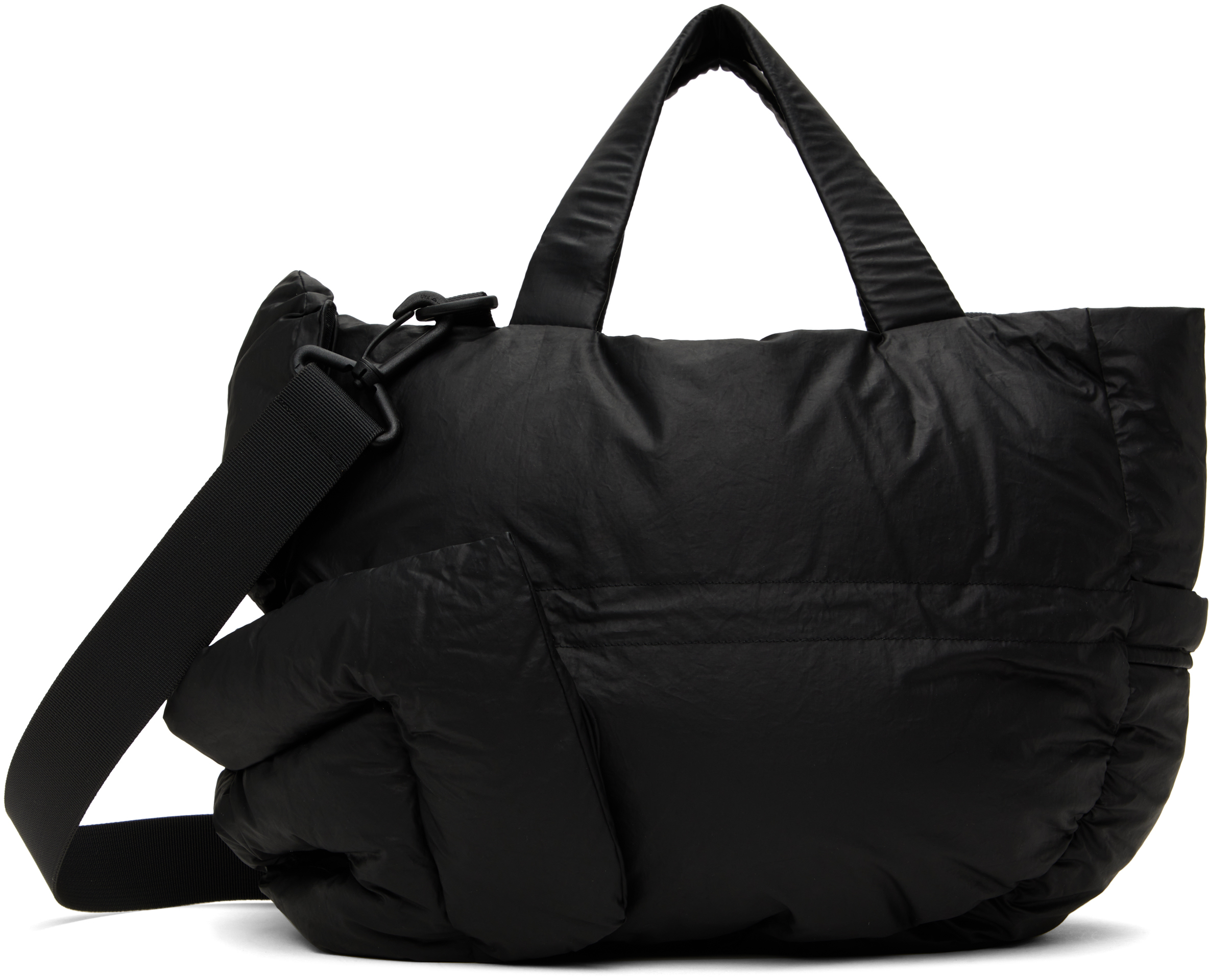 Black Helmet Cross-Body Tote