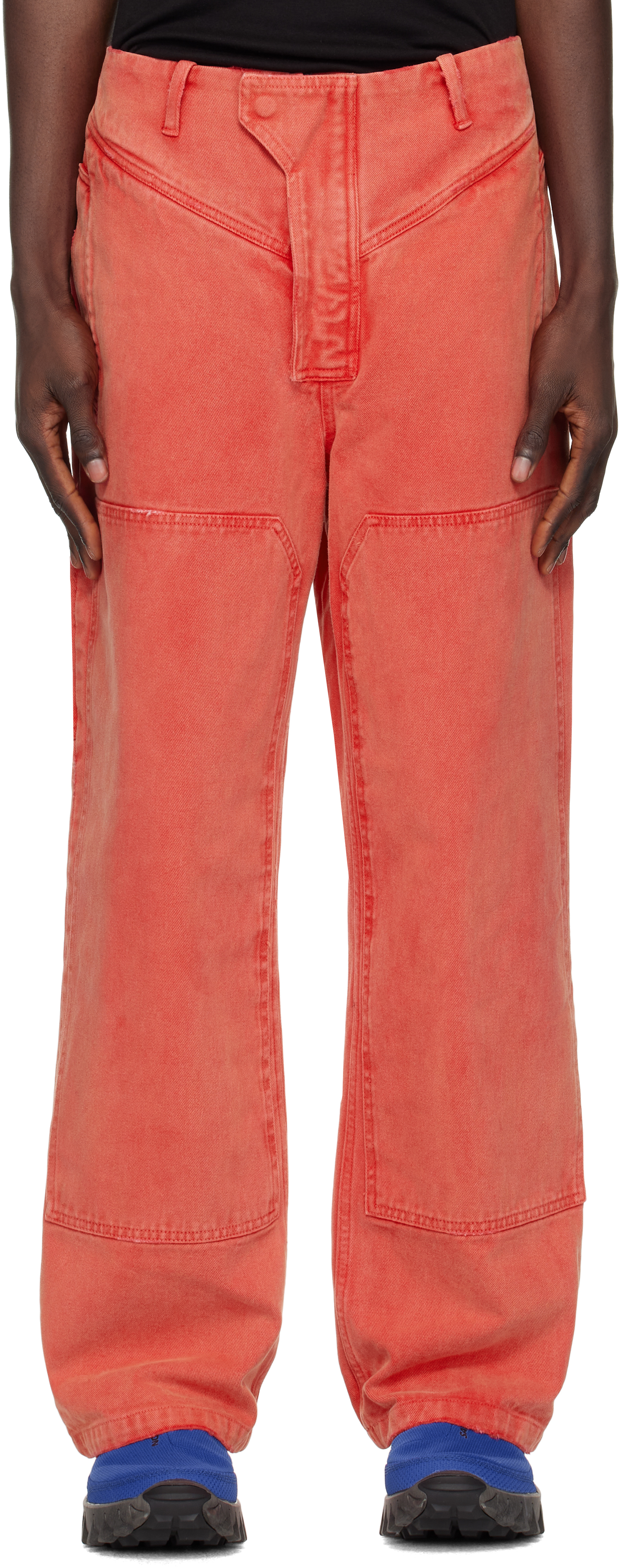 Red Biker Trousers