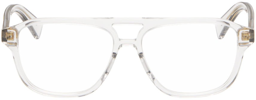 Bottega Veneta Gray Aviator Glasses