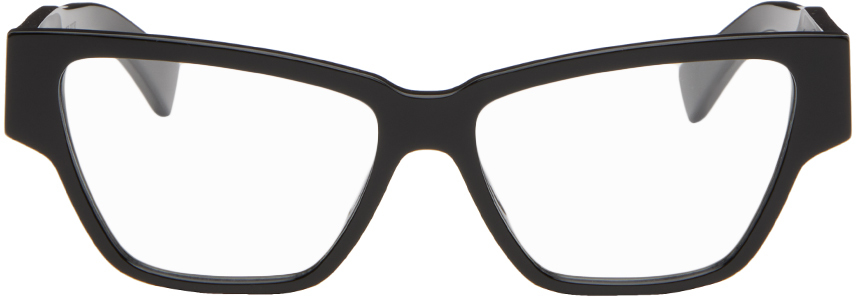 Bottega Veneta Black Cat-eye Glasses In 001 Black