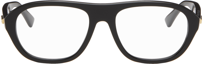 Bottega Veneta Black Aviator Glasses