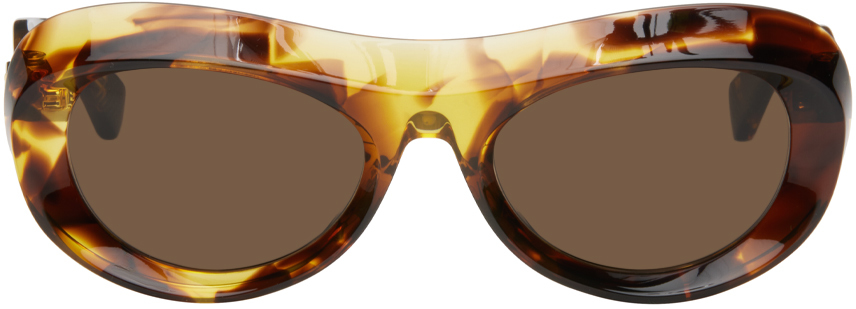 Tortoiseshell Scoop Round Acetate Sunglasses