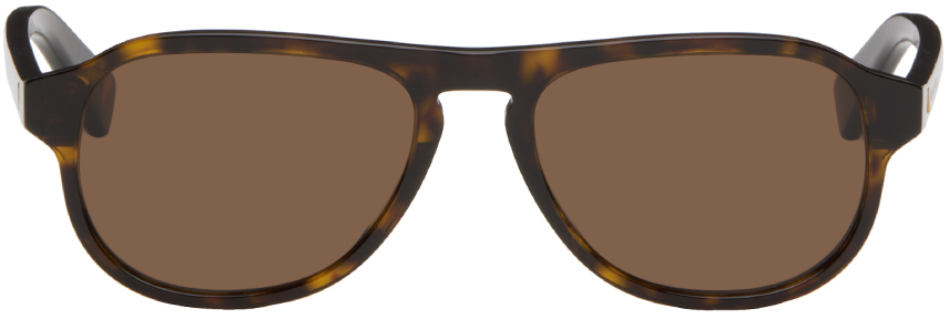 Bottega Veneta Brown Aviator Sunglasses