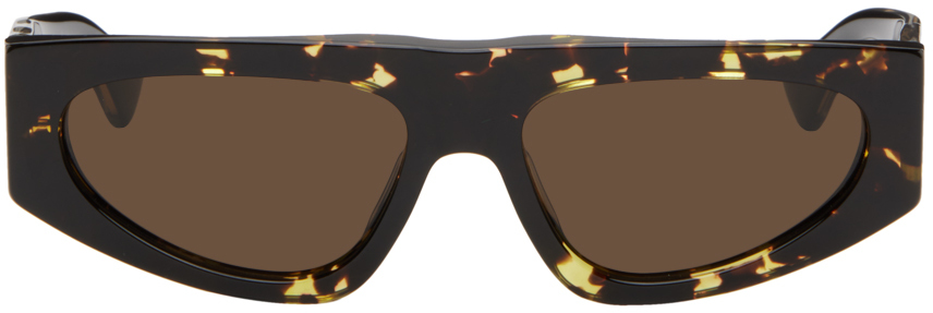 Bottega Veneta Brown Rectangular Sunglasses
