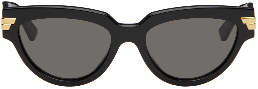 Bottega Veneta Black Cat-eye Sunglasses In 001 Black