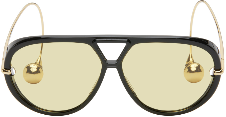 Black Drop Aviator Sunglasses