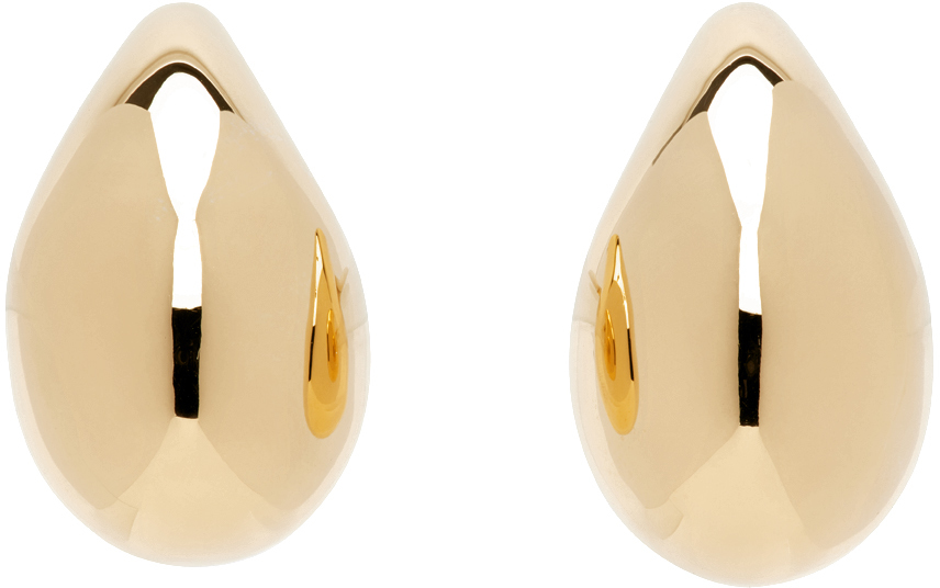 Bottega Veneta Gold Small Drop Earrings