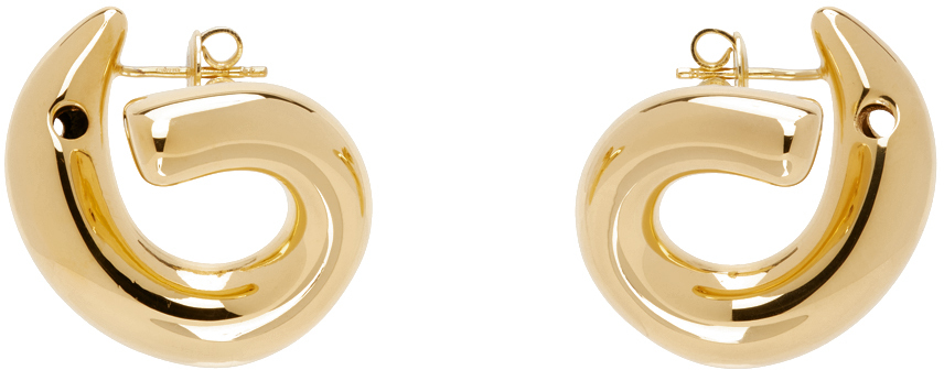 【Bottega Veneta】ゴールド Sardine ピアス BOTTEGA VENETA Sardine gold-plated earrings | NET-A-PORTER