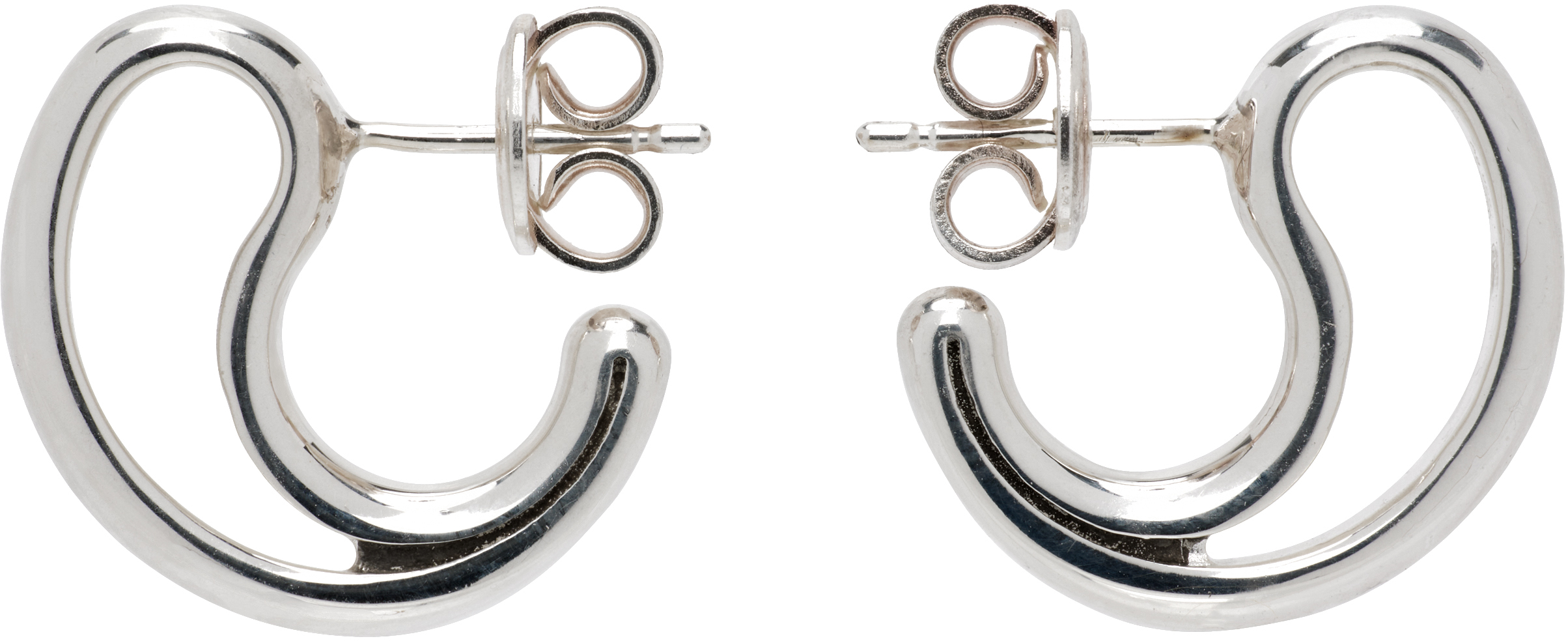 Silver Frills Small Earrings