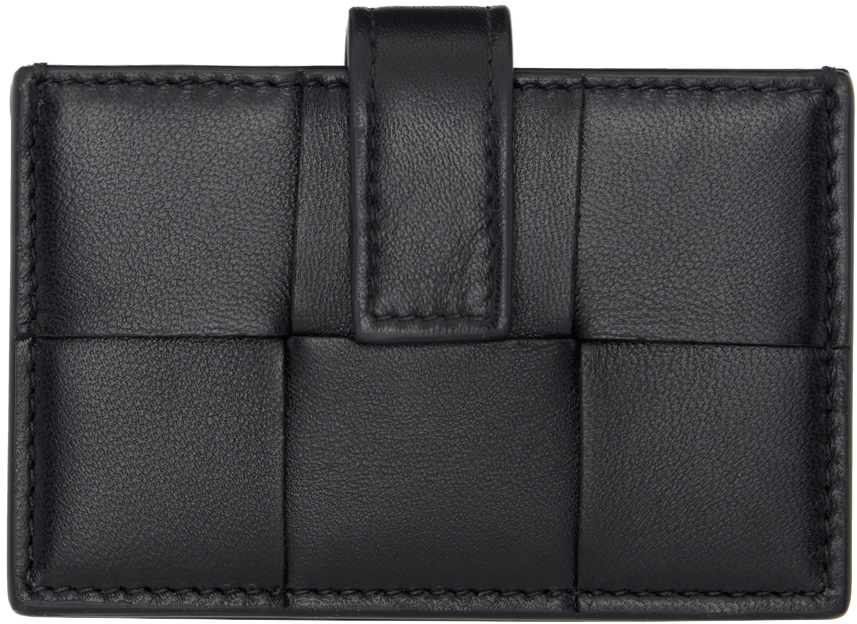 ★BOTTEGA VENETA★ Intrecciato Card Holder Black 162150V3UN1 Intrecciato leather card holder in black - Bottega Veneta