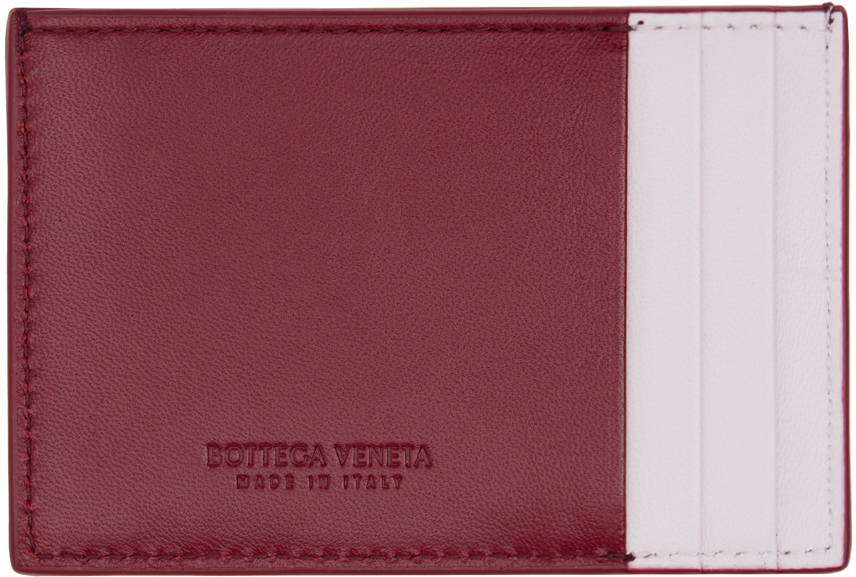 Bottega Veneta: Red Cassette Card Holder | SSENSE Canada